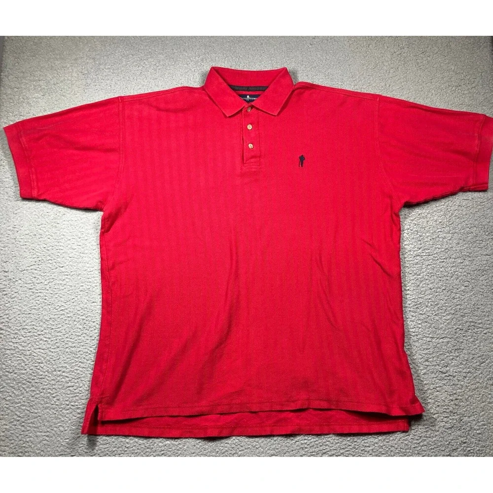 VTG Payne Stewart Golf Polo Shirt Men's XL Red Short Sleeve 100%‎ Cotton Preppy